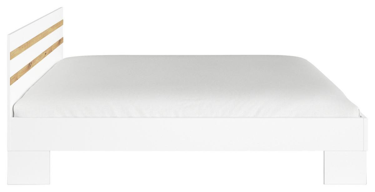 Schwebetürenschrank Mit Spiegel 261cm, Weiß/Eiche - Weiß/Eiche Artisan, KONVENTIONELL, Holzwerkstoff (261cm)