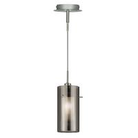Hängeleuchte Duo Ll Pendant 2301sm - Chromfarben/Silberfarben, Basics, Glas/Metall (13/26cm)
