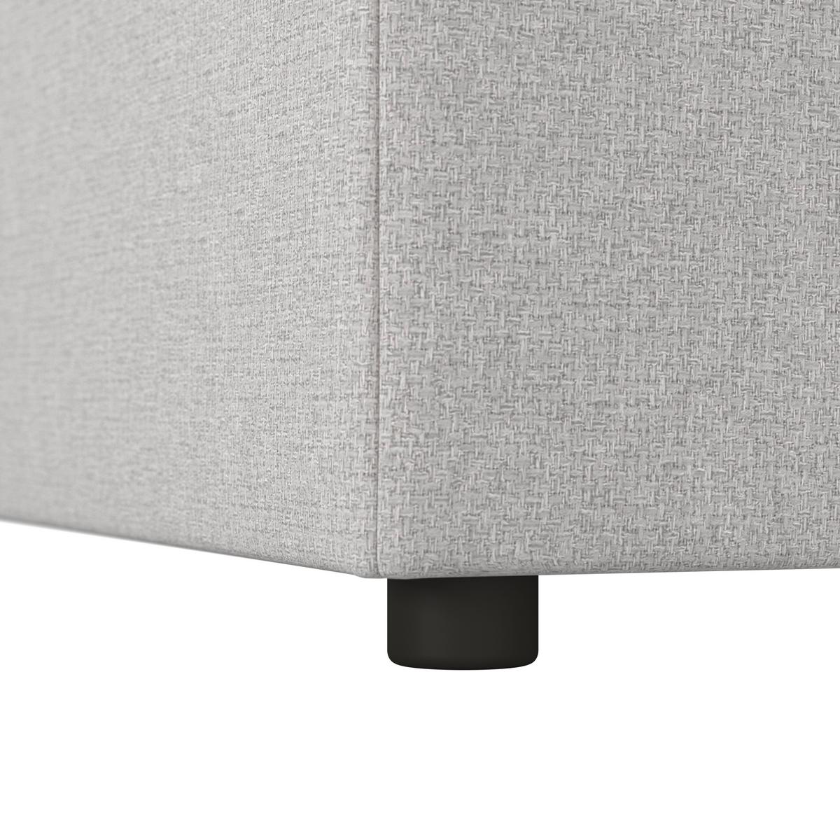 Boxspringová postel MARCO 140x200, světle šedá - černá/světle šedá, Moderní, dřevo/textil (140/200cm) - Bessagi Home