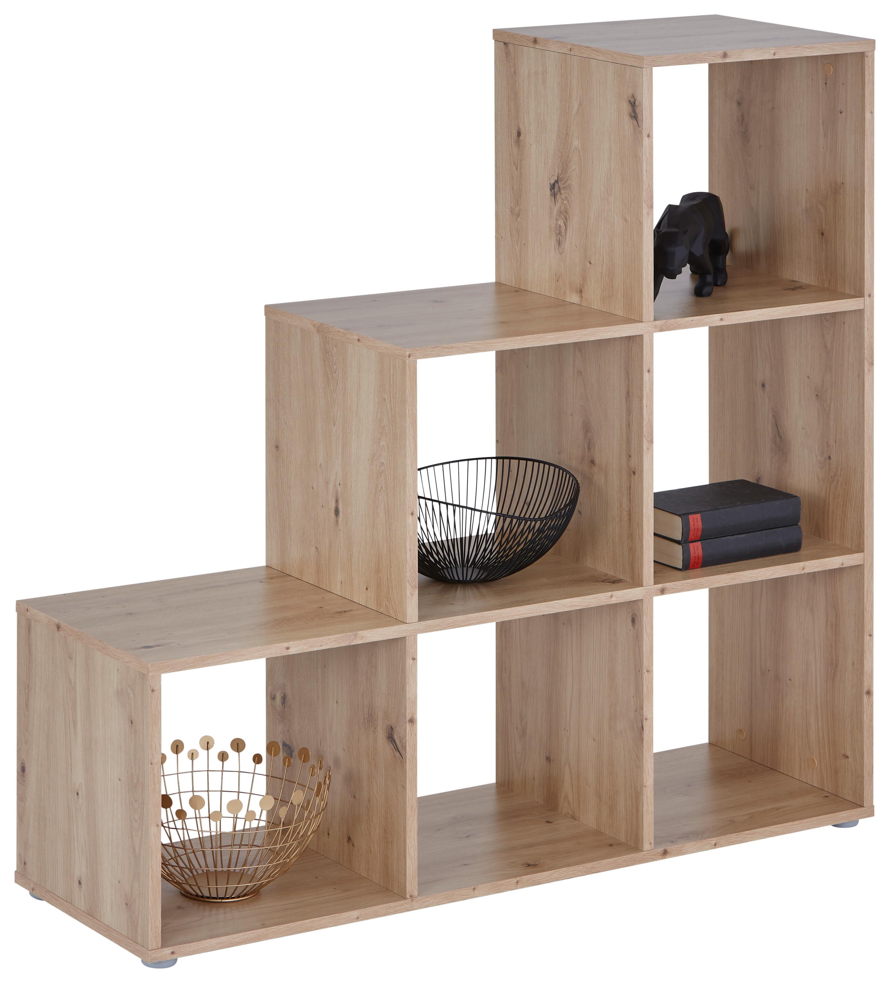 Raumteiler Pisa 3 - Eichefarben, MODERN, Holzwerkstoff (112/113/35cm)
