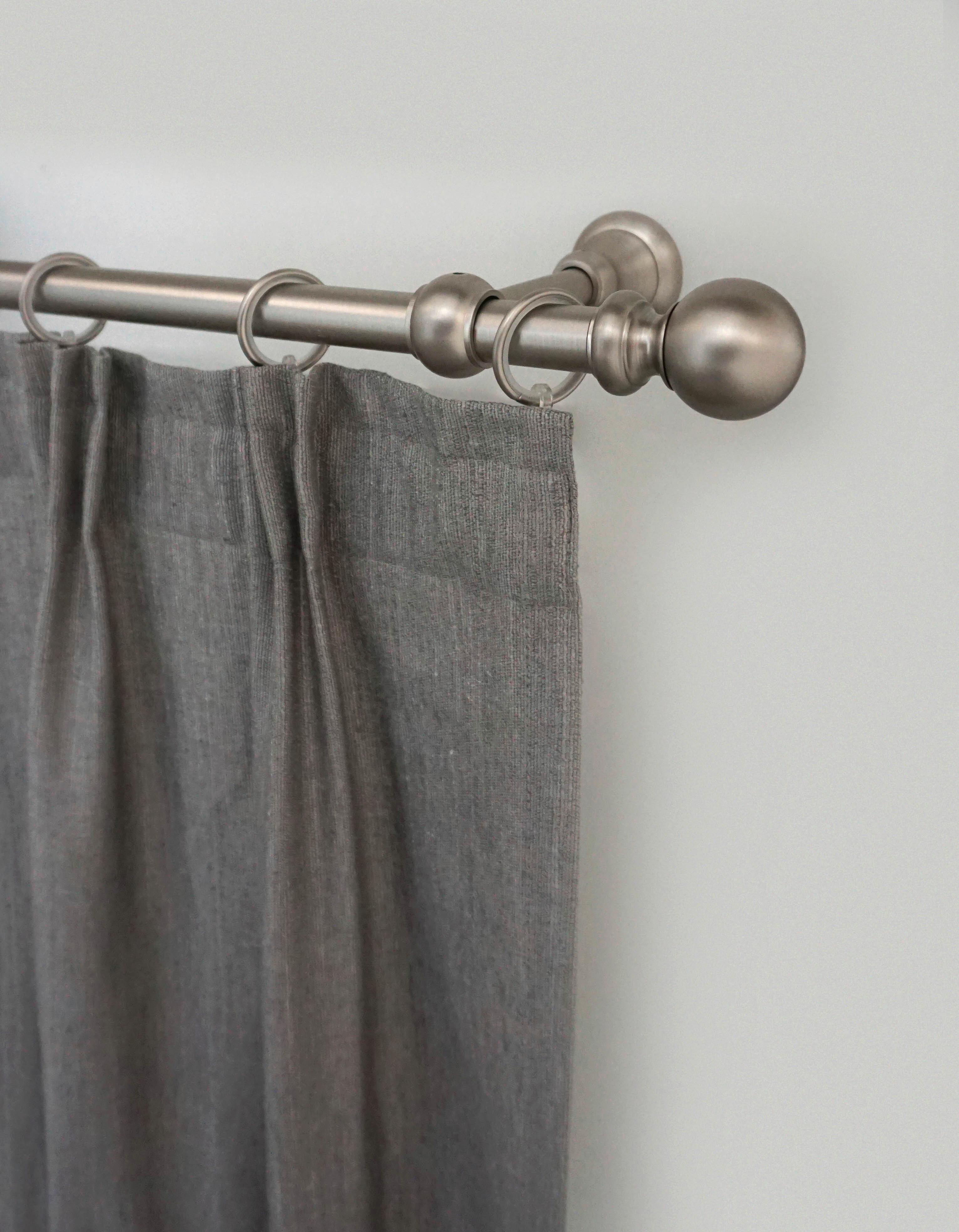 Vorhangstange Nickelfarben, 225 cm - Nickelfarben, KONVENTIONELL, Metall (225cm)
