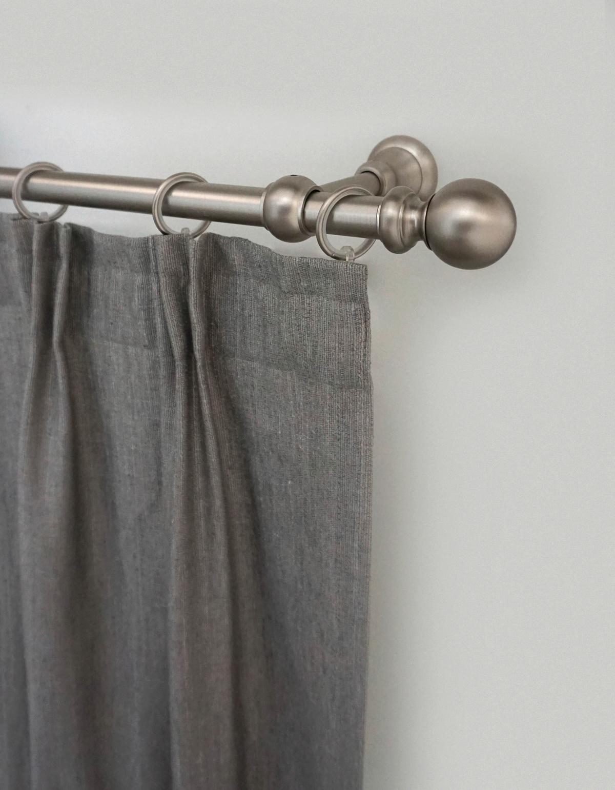 Vorhangstange Nickelfarben L: 260 cm - Nickelfarben, KONVENTIONELL, Metall (260cm)