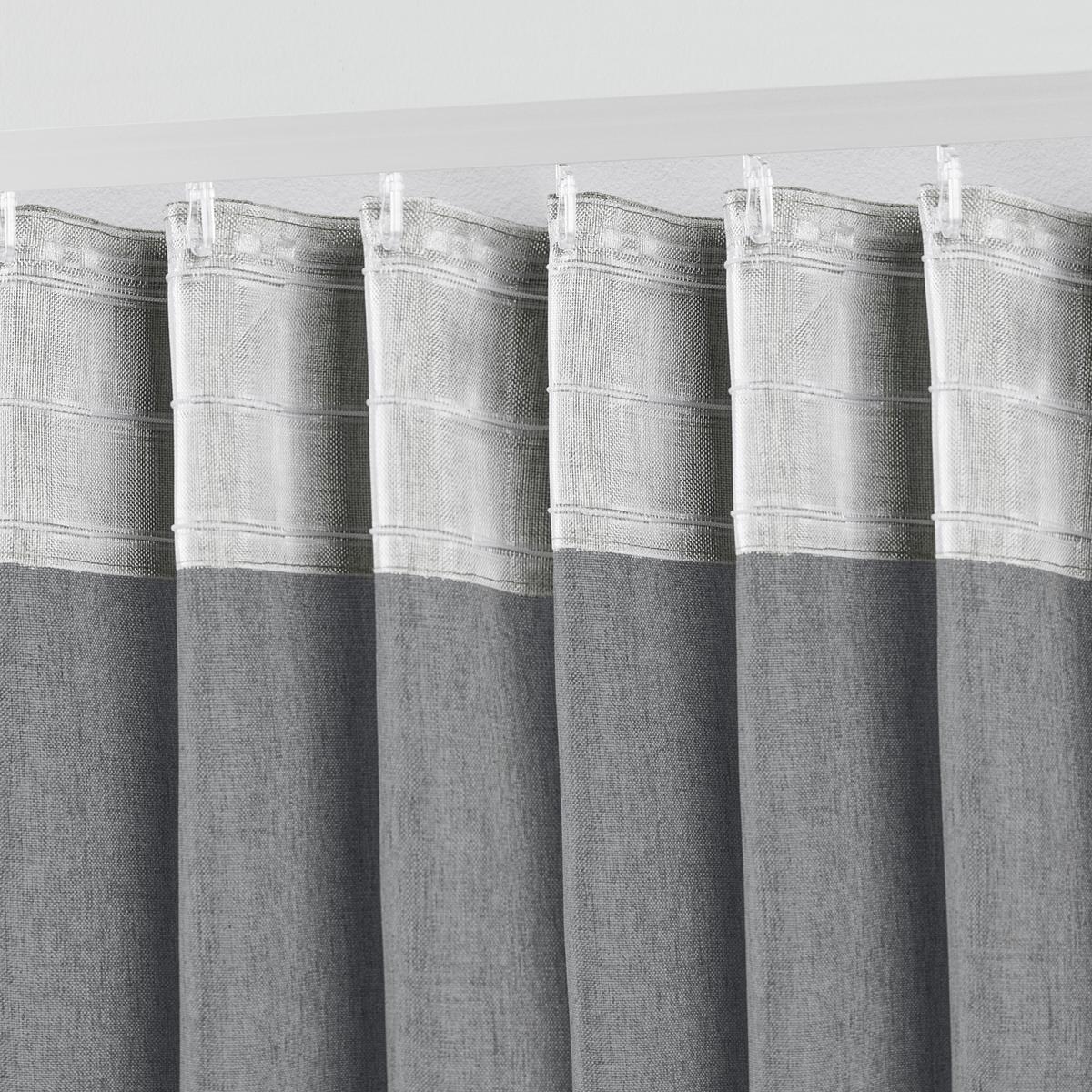 HOTOVÝ ZÁVĚS ULRICH -EXT- -TOP- - šedá, textil (135/245cm) - Modern Living