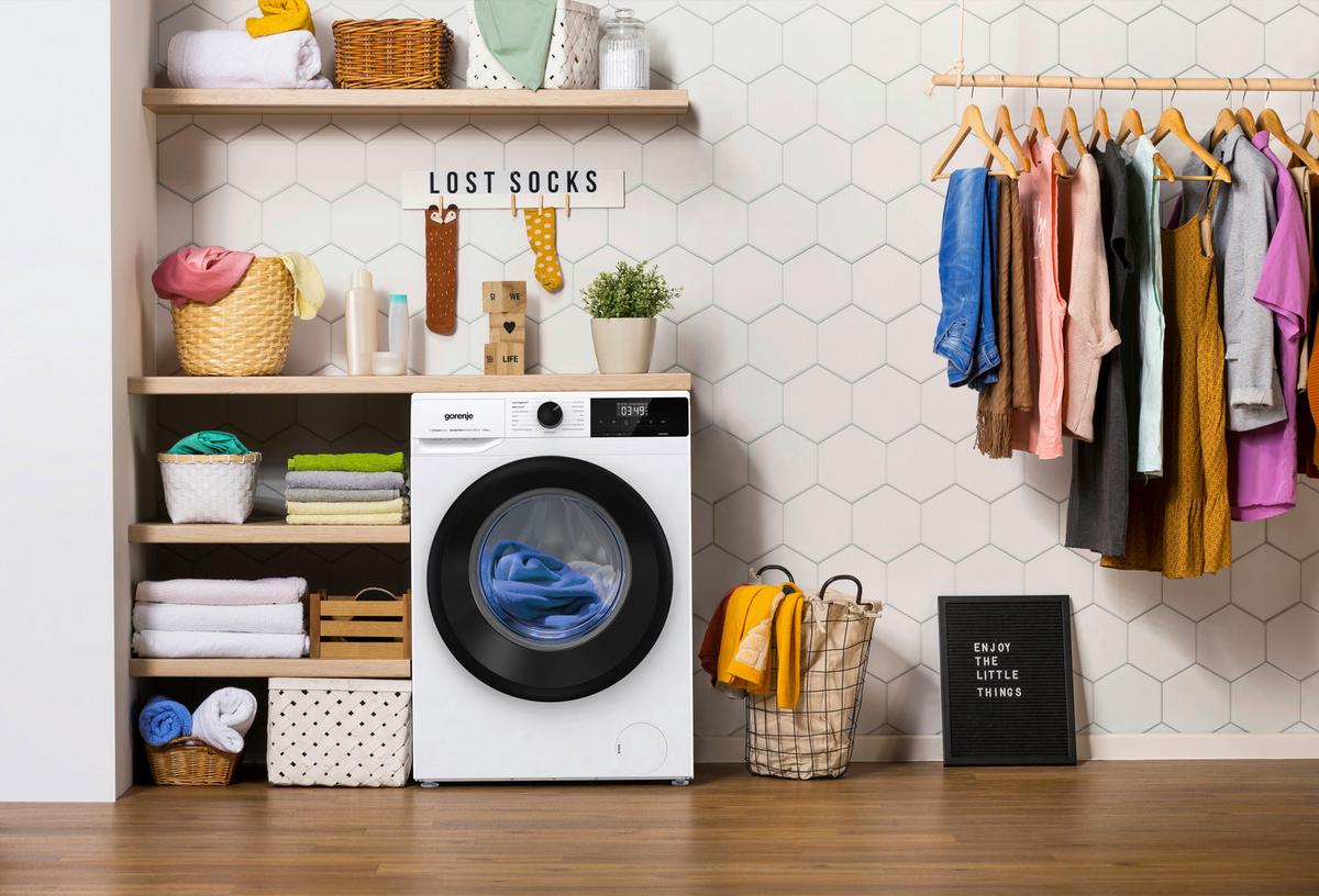 Waschmaschine Wnhpi64saps - Schwarz/Weiß, Basics, Glas/Kunststoff (59,5/84,5/43,5cm) - Gorenje