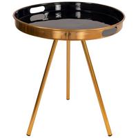 Beistelltisch Morrison 325 Dunkelblau/Goldfarben B: 47 cm - Goldfarben/Dunkelblau, Design, Metall (47/47/55cm) - Kayoom