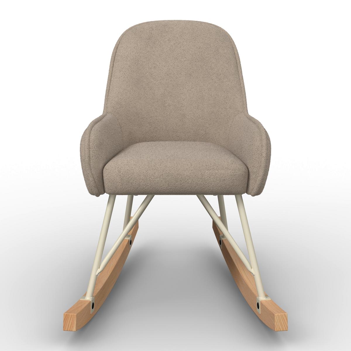 Detská hojdacia stolička LUNA, béžová - farba buka/béžová, Modern, kov/drevo (47/69/60cm) - Bessagi Kids