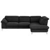 Ecksofa Mit Schlaffunktion Teresa Schwarz - Chromfarben/Schwarz, Design, Textil (293/232cm) - Livetastic