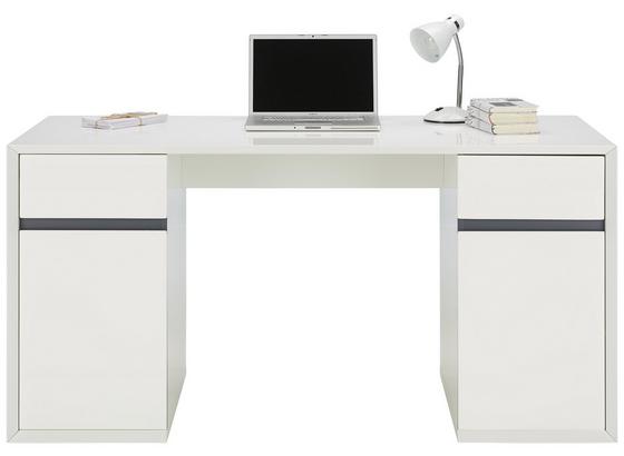 Písací Stôl Frame - sivá/biela, Moderný, kompozitné drevo (150/75/65cm) - Premium Living Písací Stôl Frame - sivá/biela, Moderný, kompozitné drevo (150/75/65cm) - Premium Living