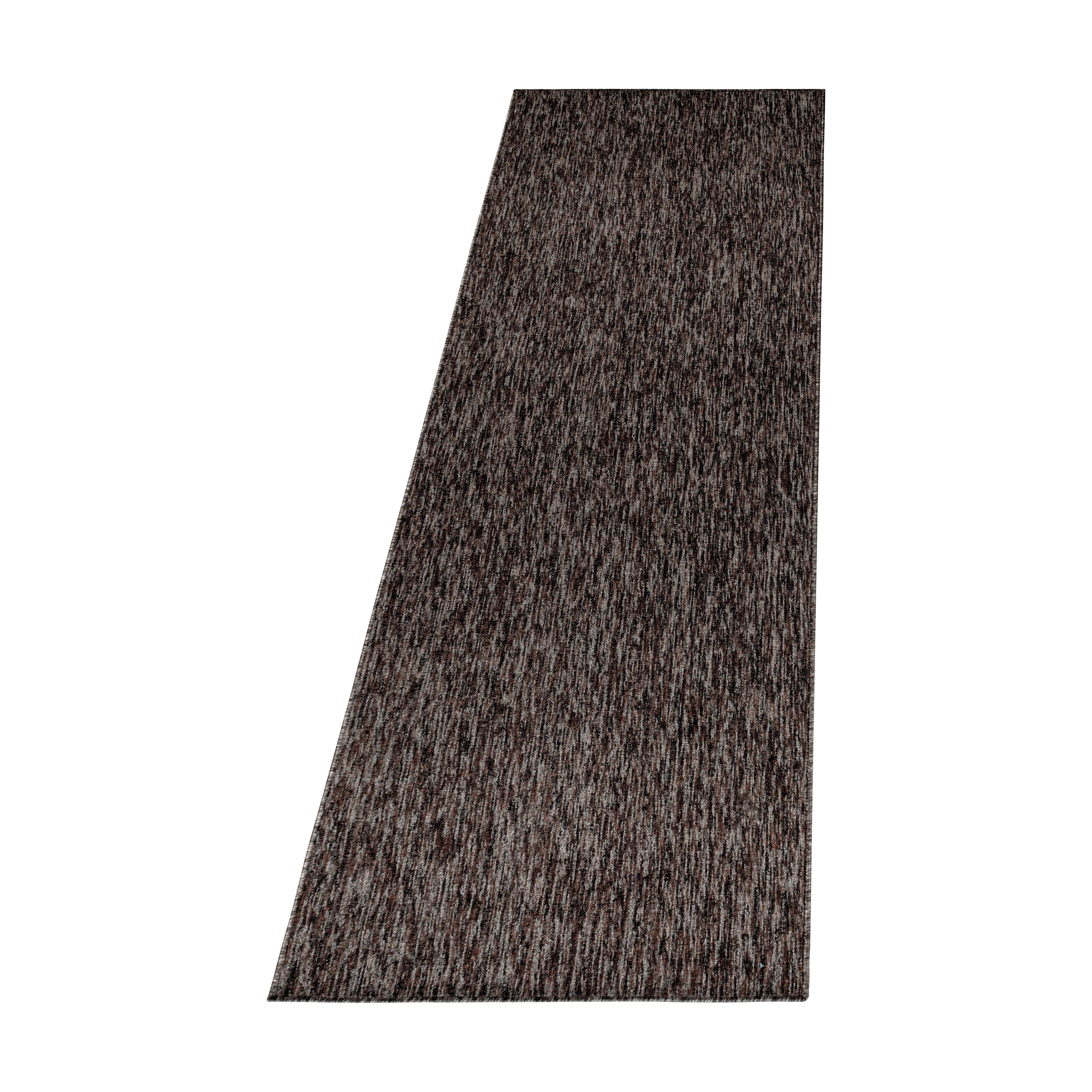 Teppich Läufer Braun Nizza 80x250 cm - Braun, KONVENTIONELL, Textil (80/250cm)