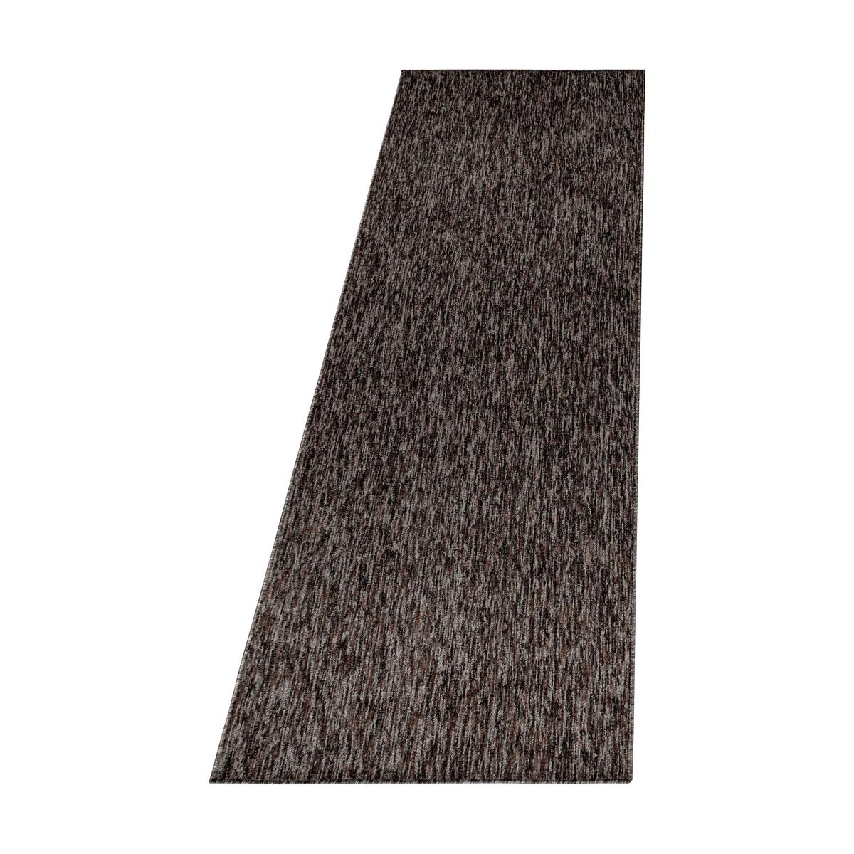 Teppich Läufer Braun Nizza 80x250 cm - Braun, KONVENTIONELL, Textil (80/250cm)