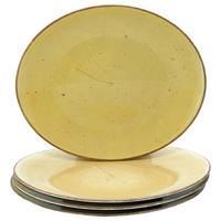 Steaktellerset Keramik, Gelb - Currygelb, Basics, Keramik - Creatable