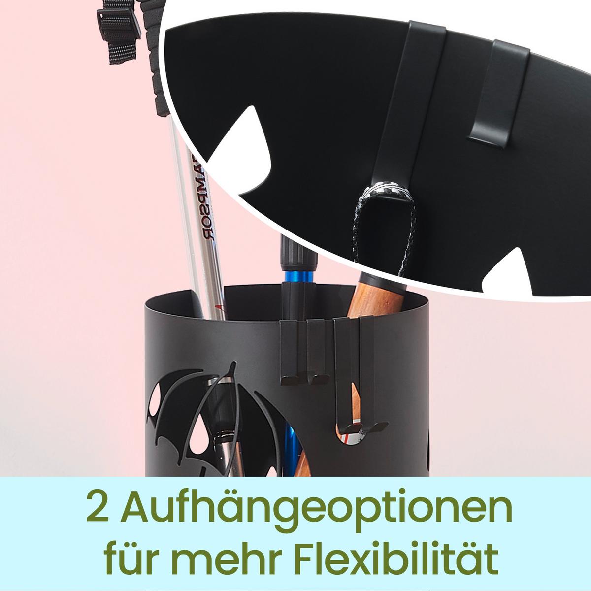 Schirmständer Schwarz B: 17 Cm - Schwarz, Basics, Metall (17/41/17cm)