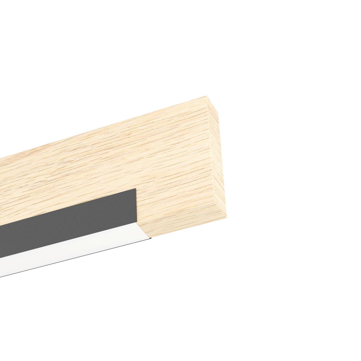 LED-Wandleuchte 99294*camacho - Schwarz/Braun, Natur, Holz/Kunststoff (44/10,5/7,5cm) - Eglo