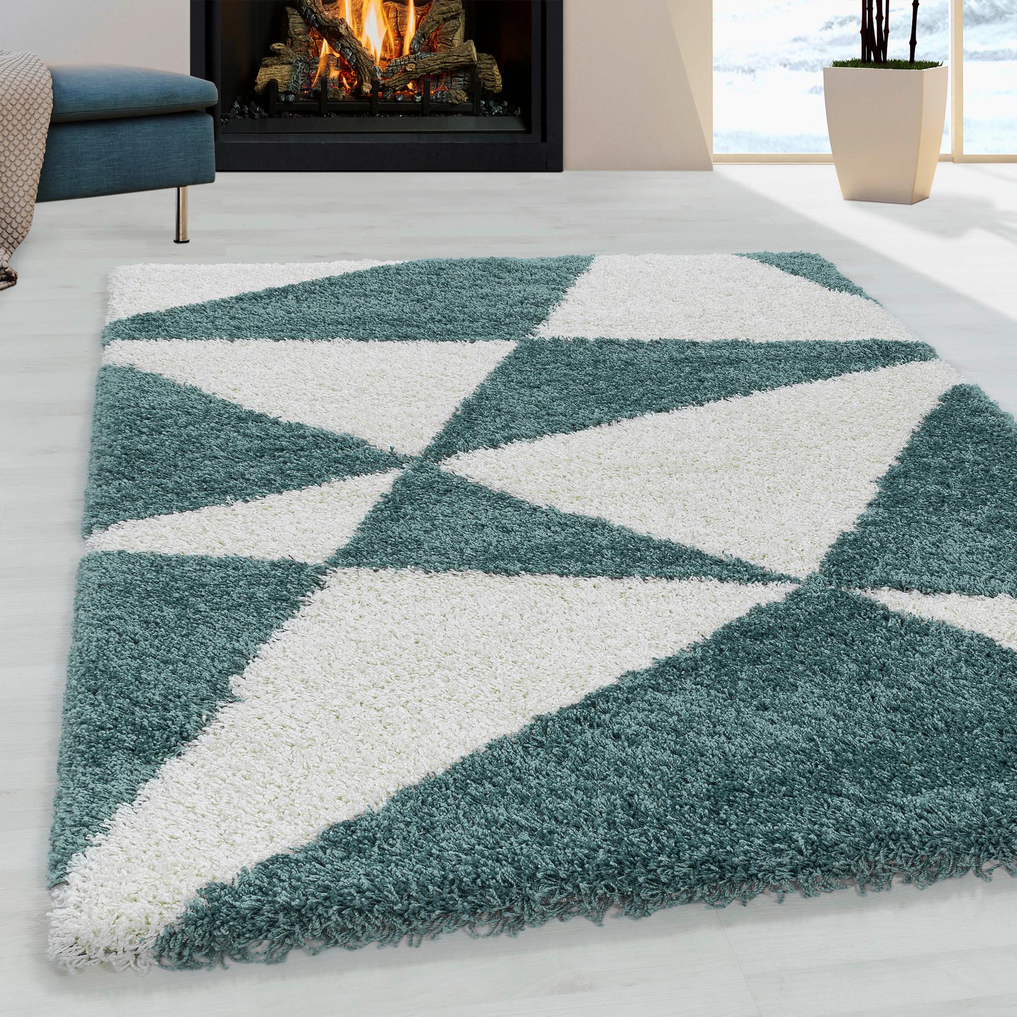 Teppich Läufer Blau Tango 80x250 cm - Blau, Design, Textil (80/250cm)