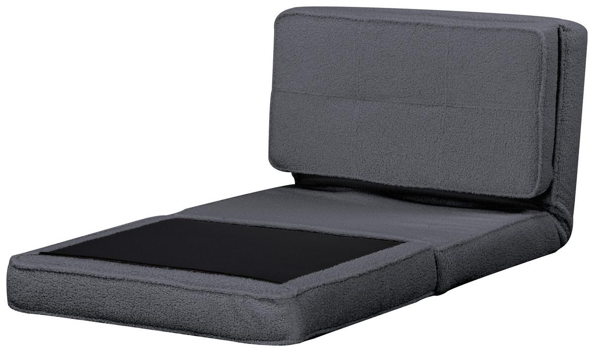 Schlafsofa Luc Grau 74x61,5x80 cm - Grau, MODERN, Textil (74/61,5/80cm) - MID.YOU