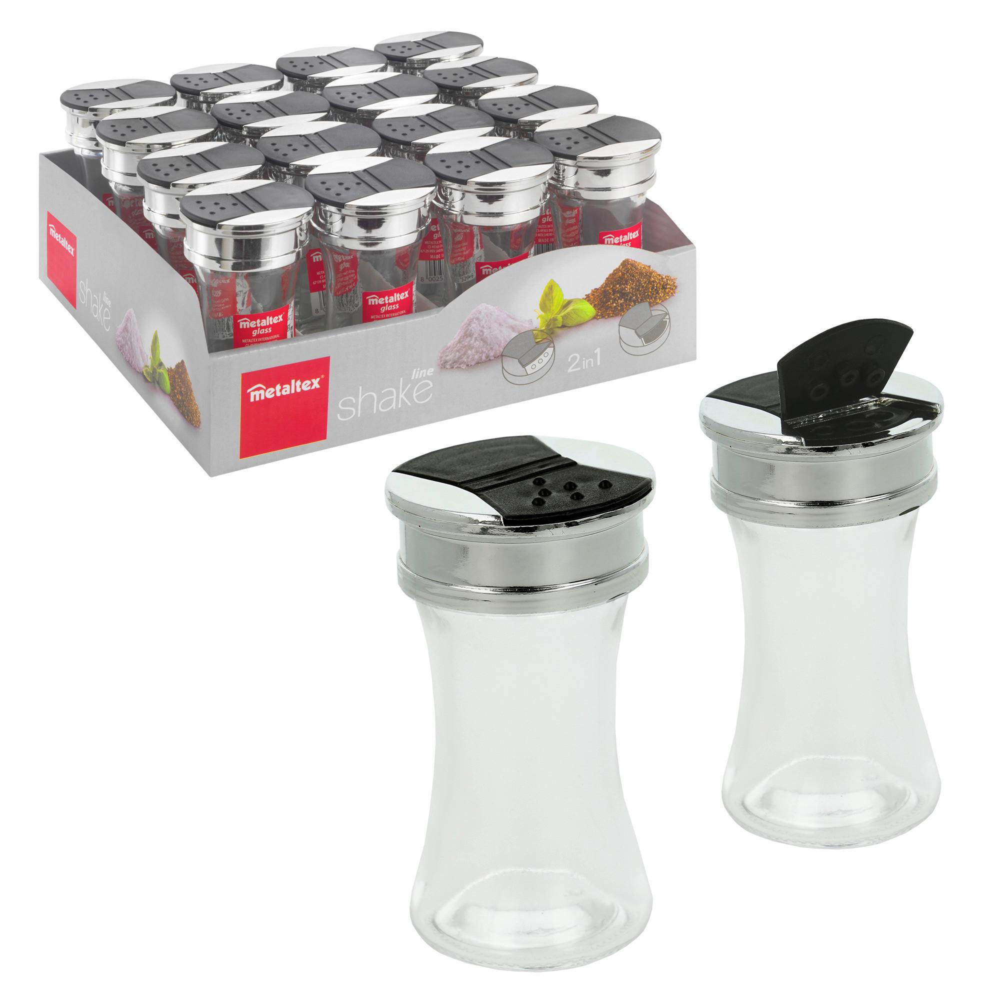 Gewürzstreuer Murad Klar/chrom D/h: Ca. 5/9,5 Cm - Edelstahlfarben/Transparent, Basics, Glas/Metall (5/9,5/5cm) - Metaltex