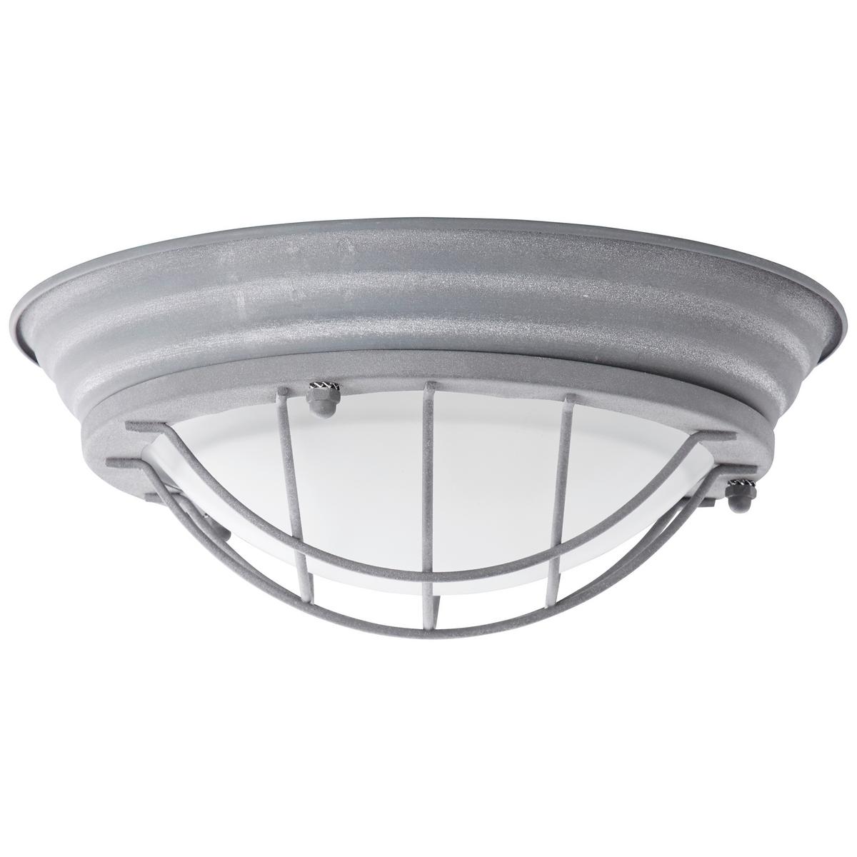 Deckenleuchte Typhoon Ø 29 cm 1-Flammig Industrial-Style - Grau, KONVENTIONELL, Glas/Metall (29/10cm) - Brilliant
