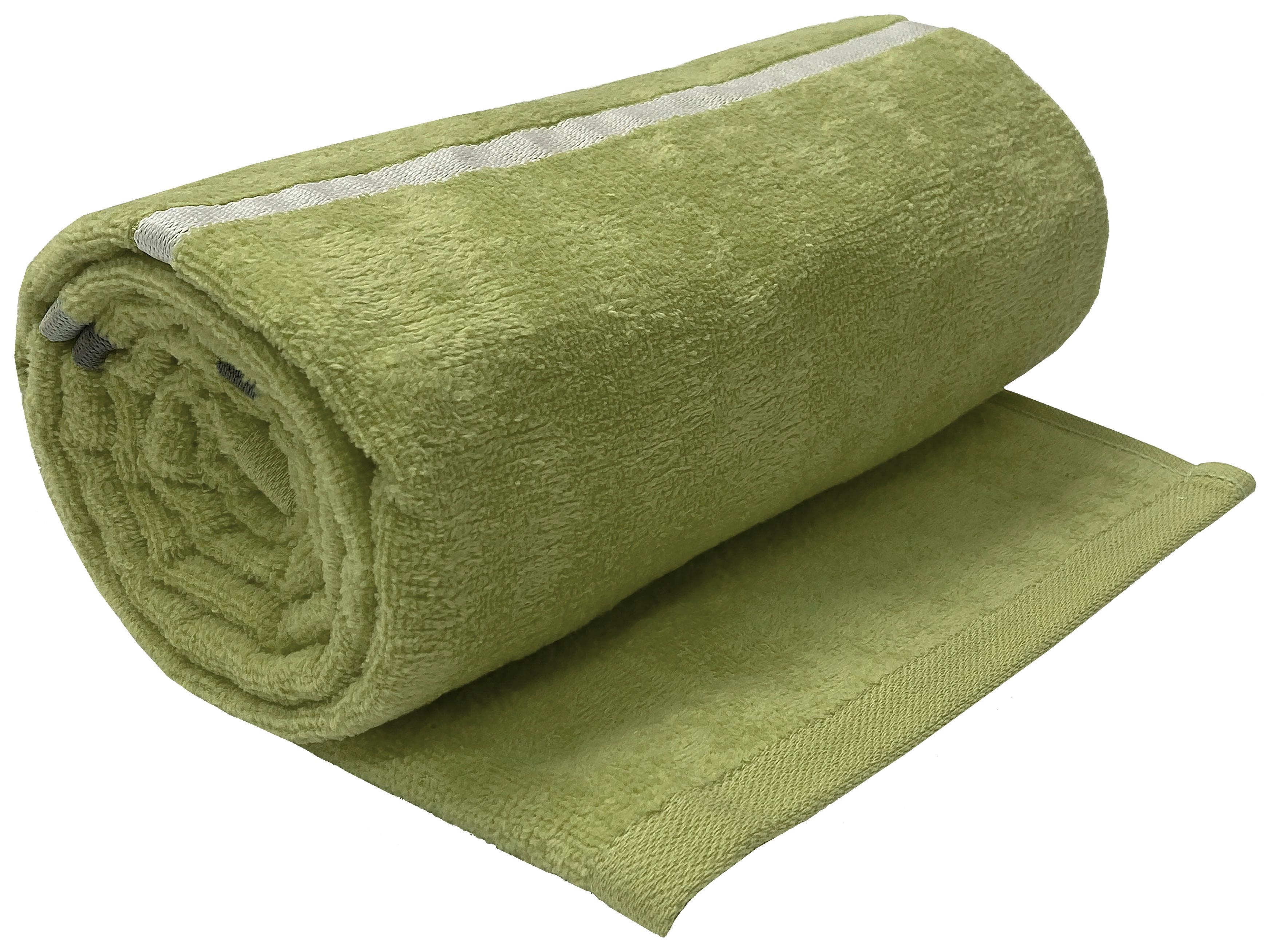 Osuška na pláž Vali, 75/160cm, zelená - zelená, Konvenční, textil (75/160cm) - Modern Living
