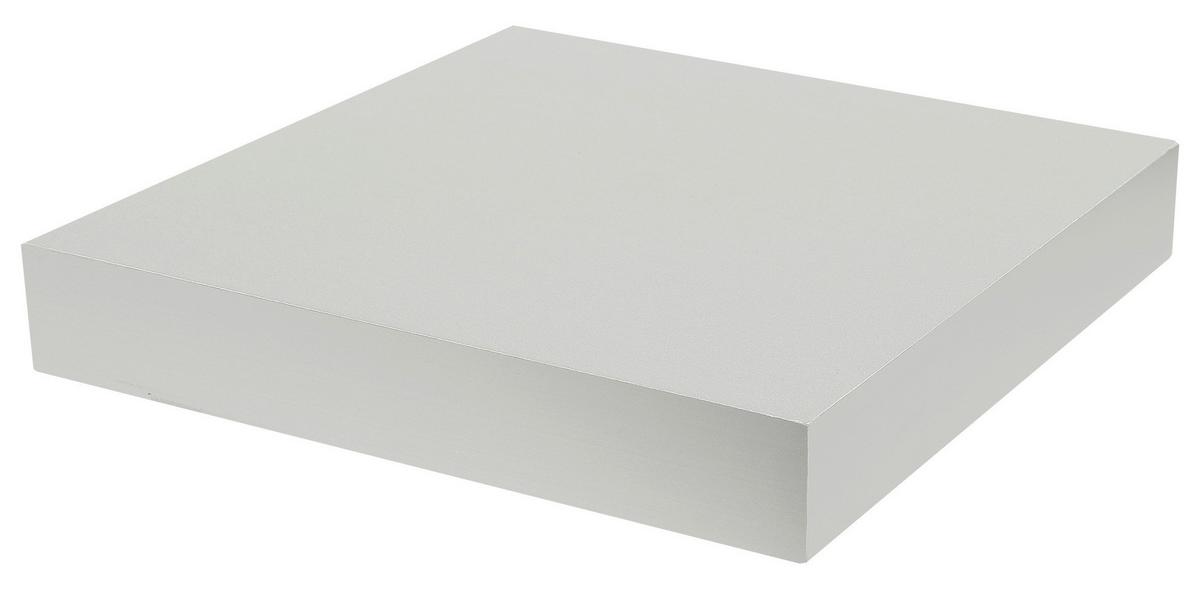 NÁSTĚNNÁ POLICE ANJA -SB- - barvy hliníku, Moderní, kompozitní dřevo (23,5/3,8/23,5cm) - Mömax