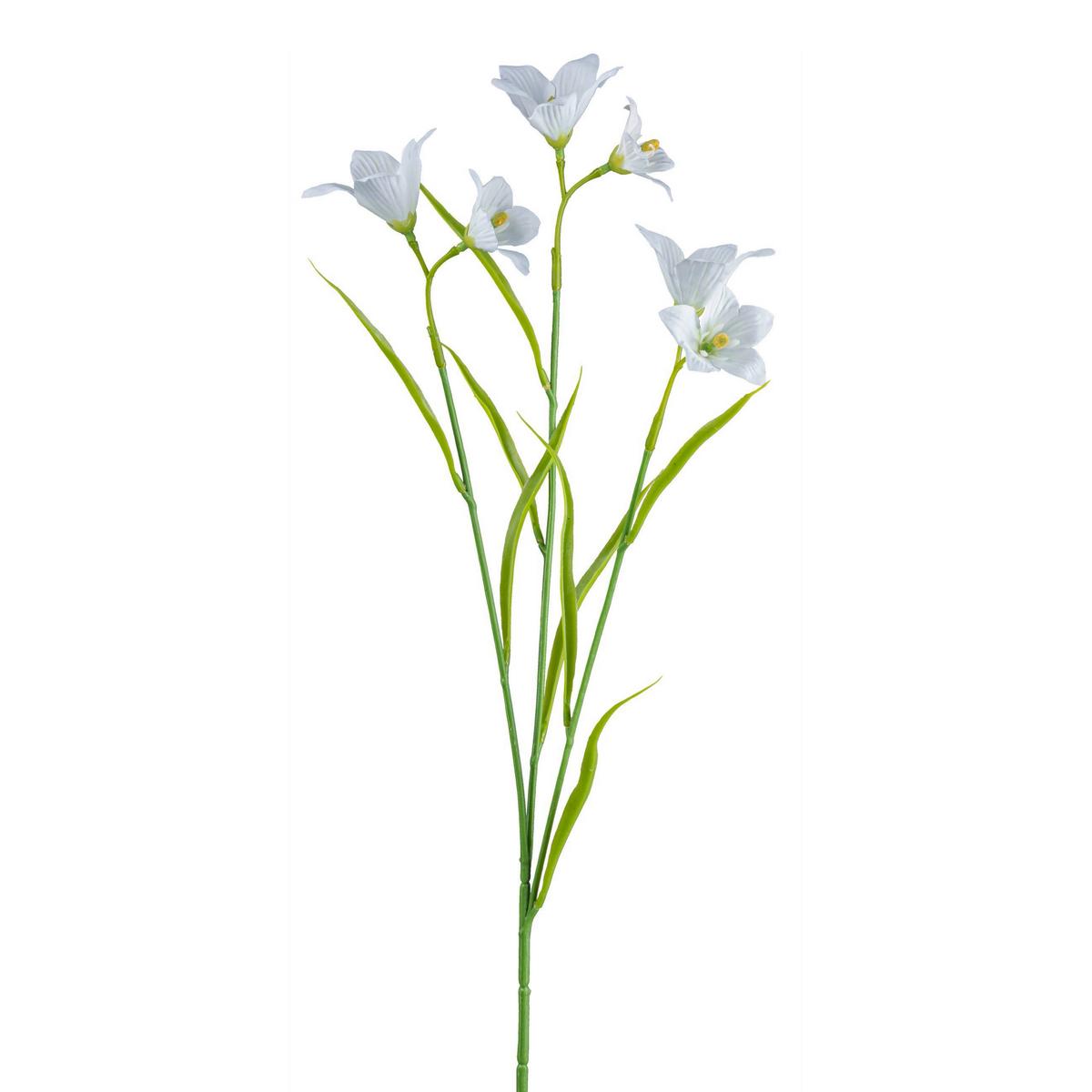 Kunstblume Alva - Weiß/Grün, KONVENTIONELL, Kunststoff (62cm)