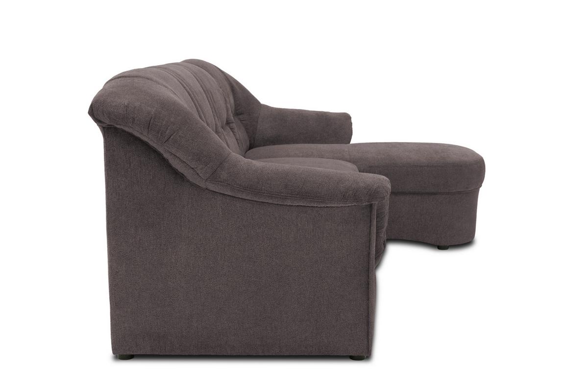 Ecksofa Sarafina - Greige/Schwarz, KONVENTIONELL, Textil (232/146cm) - MID.YOU