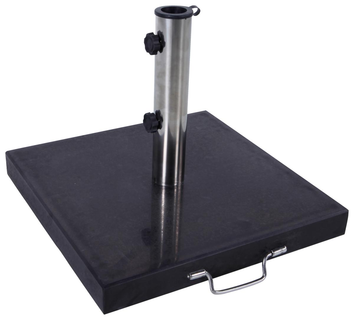 Sonnenschirmständer London - Schwarz, MODERN, Stein/Metall (45/38/45cm) - Beldano