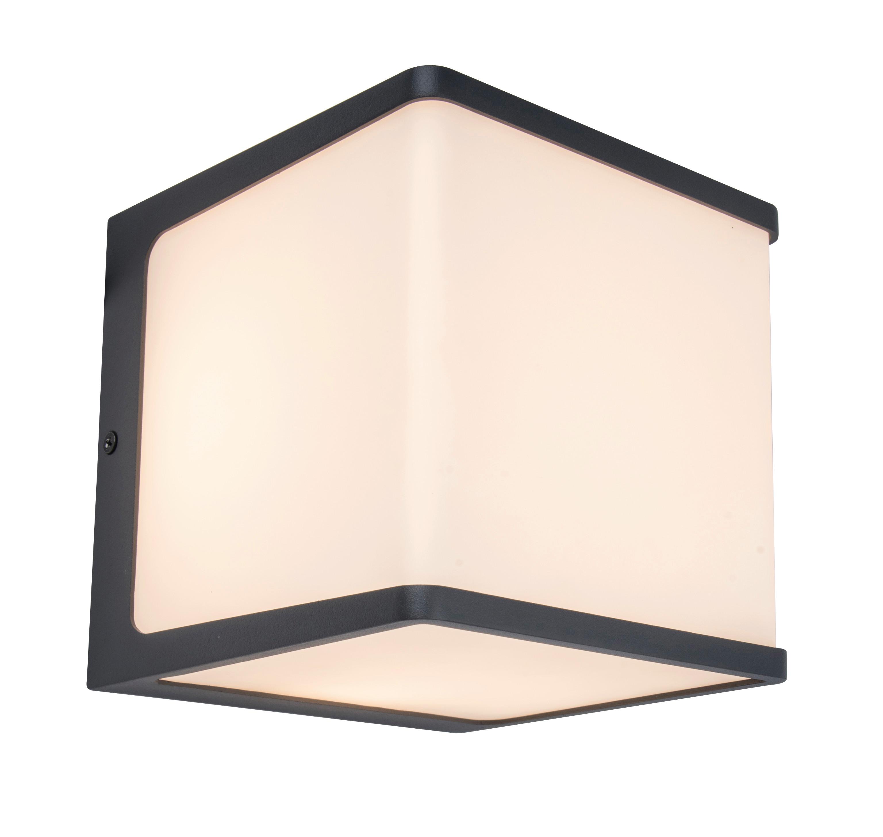 LED-Außenleuchte 5105001125 Doblo - Anthrazit/Opal, Design, Kunststoff/Metall (15/15/15cm)