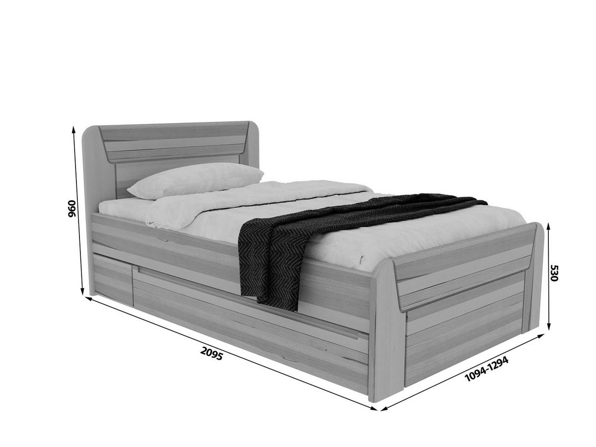 Bett Zeno Naturfarben /Kernbuche 120x200cm - Naturfarben/Kernbuche, MODERN, Holz (120/200cm) - MID.YOU