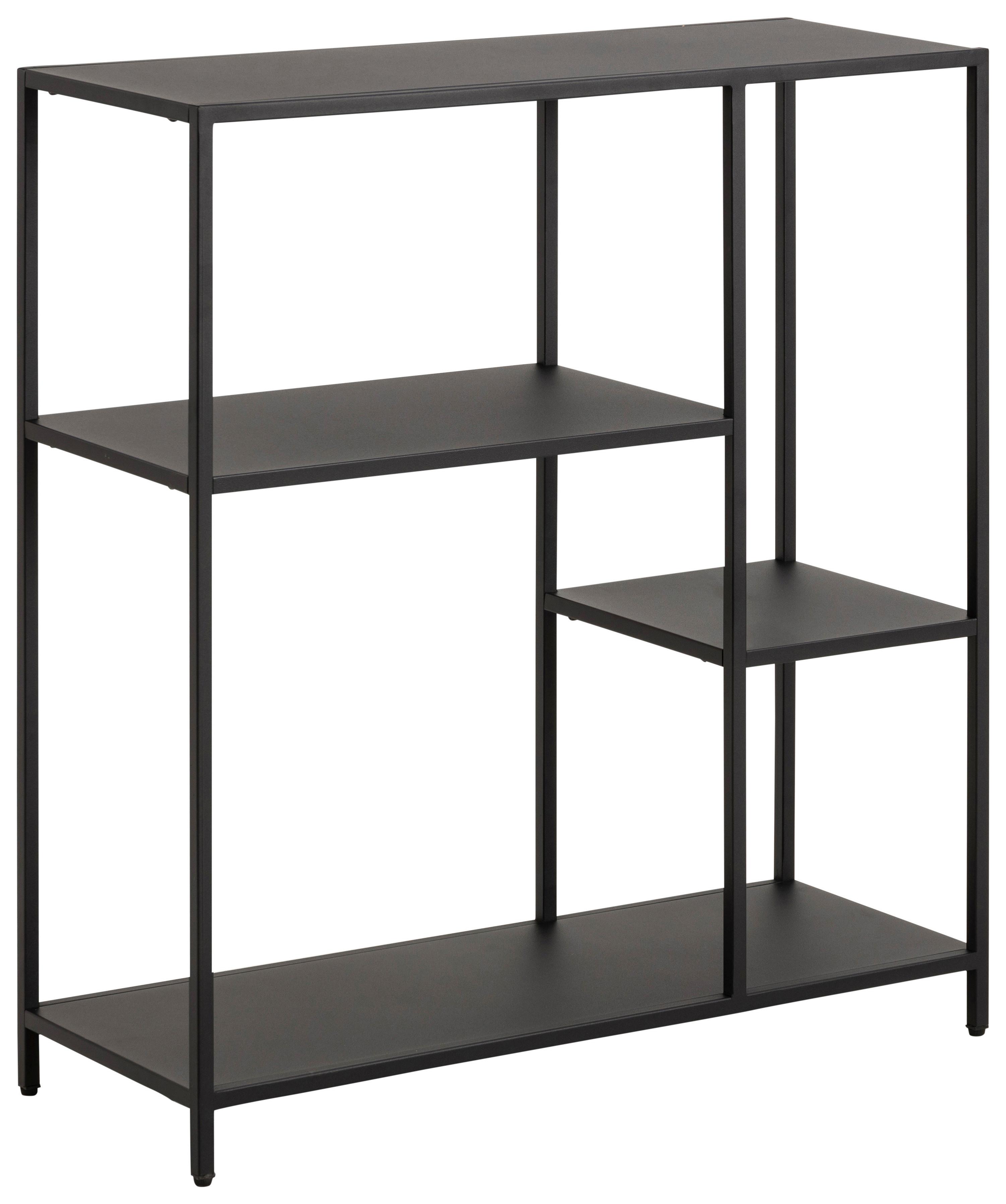 Čierny regál NEWCASTLE Š: 79,5 cm - čierna, Konventionell, kov (79,5/86/30cm) - MID.YOU