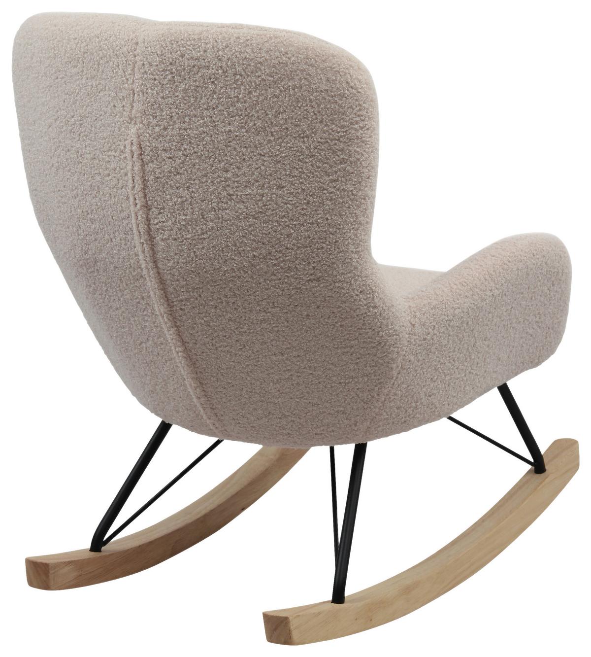 Kinder-Schaukelstuhl Dora Creme B: 55 cm - Creme, Basics, Holz/Textil (55/70/63cm) - Livetastic