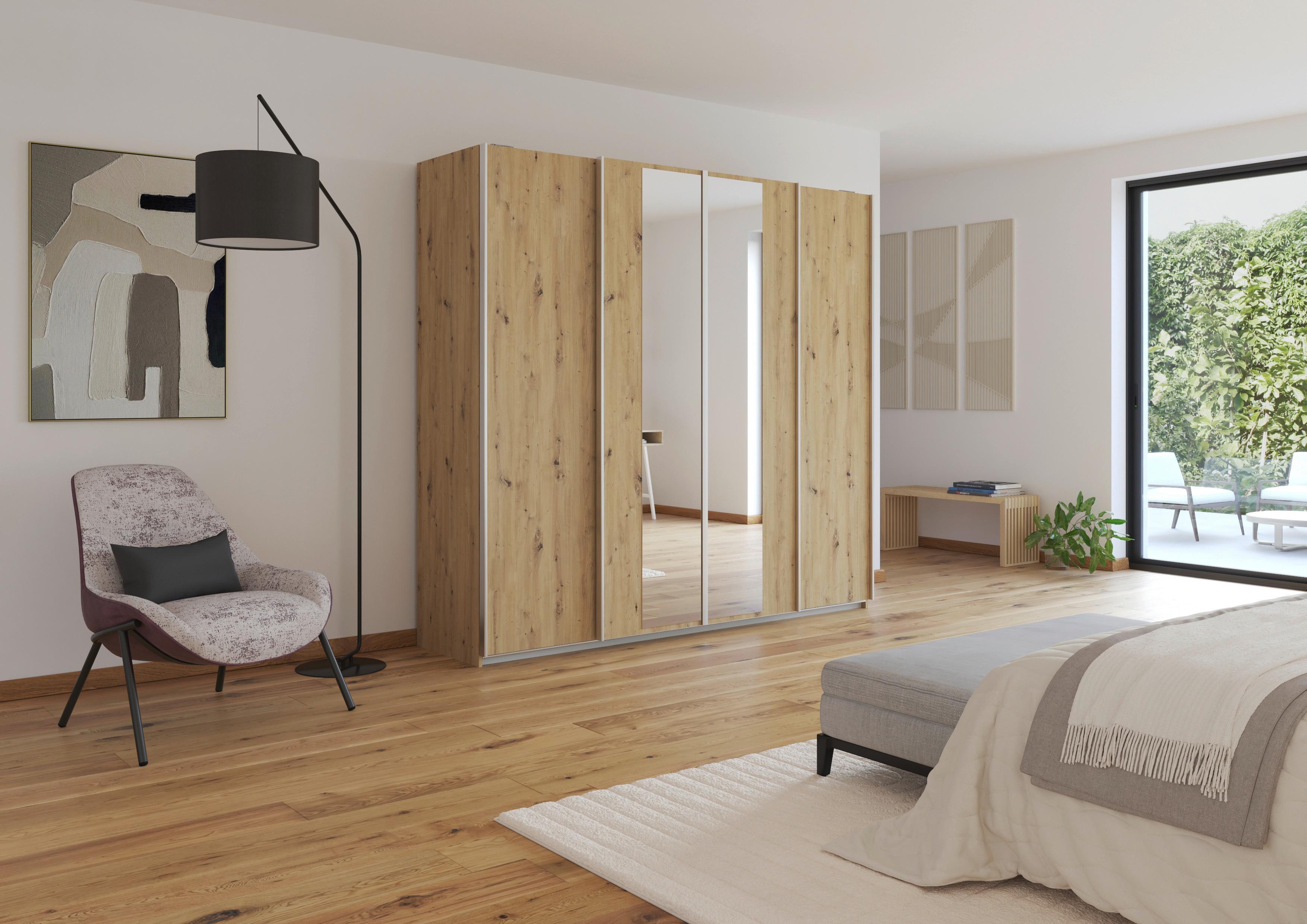 Schwebetürenschrank Altera Eiche Artisan Dekor B: 226 cm - Klar/Eiche Artisan, MODERN, Holzwerkstoff (226/211/62cm) - Rauch Möbel
