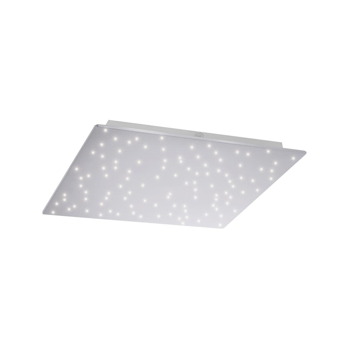 Led-deckenleuchte Sparkle L: 45 Cm Dimmbar M. Fernbedienung - Silberfarben, Design, Metall (45/45/5cm)