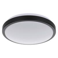 Led-deckenleuchte Lezuza Ø 32,5 Cm Schwarz/weiß - Schwarz/Weiß, Basics, Kunststoff/Metall (32,5/9cm) - Eglo