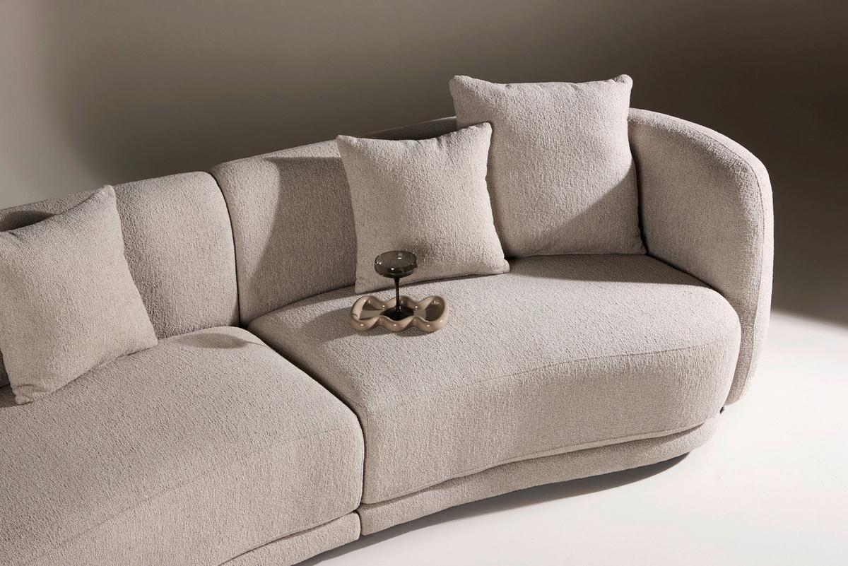 2-sitzer-sofa Cielo Beige B: 135cm - Beige, MODERN, Kunststoff/Textil (135/74/92cm) - Livetastic