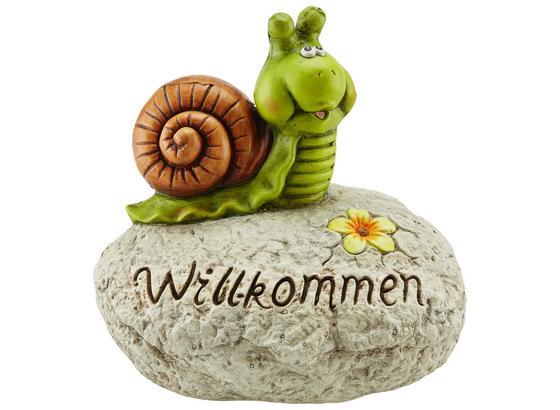 Dekoschnecke Willkommen - Braun/Grau, KONVENTIONELL, Stein (30/22/29cm) - Ombra Dekoschnecke Willkommen - Braun/Grau, KONVENTIONELL, Stein (30/22/29cm) - Ombra