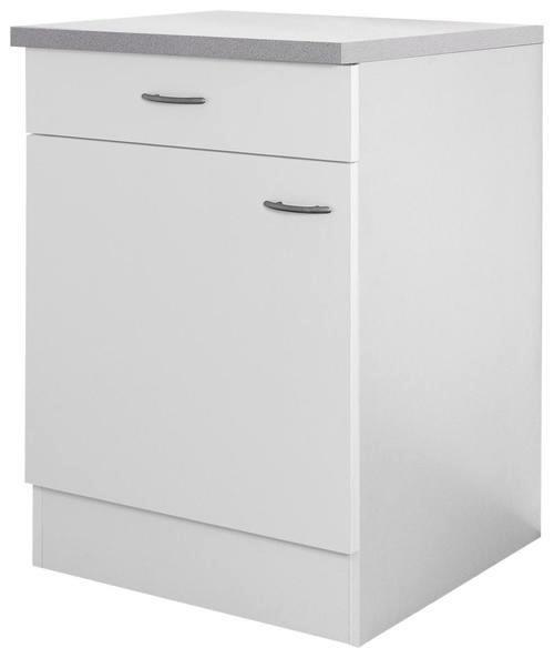 Küchenunterschrank Wito 60 cm Weiß 1 Drehtür