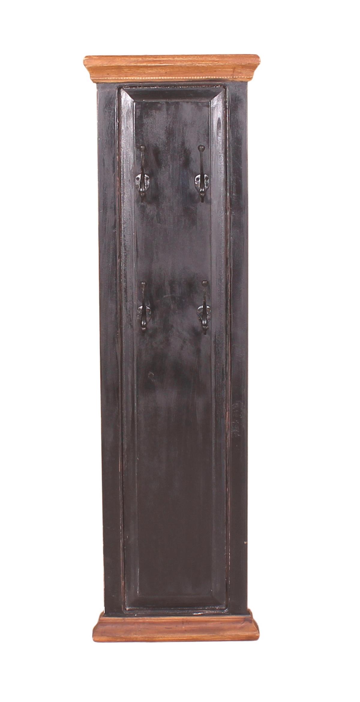 GARDEROBENPANEEL Honig/Schwarz B: 35cm - Schwarz/Honig, Design, Holz/Holzwerkstoff (35/110/8cm) - MID.YOU
