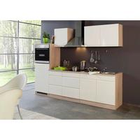Küchenzeile Cardiff mit Geräten 270 cm Creme/Sonoma Eiche - Eichefarben/Creme, Basics, Holzwerkstoff (270cm) - Held