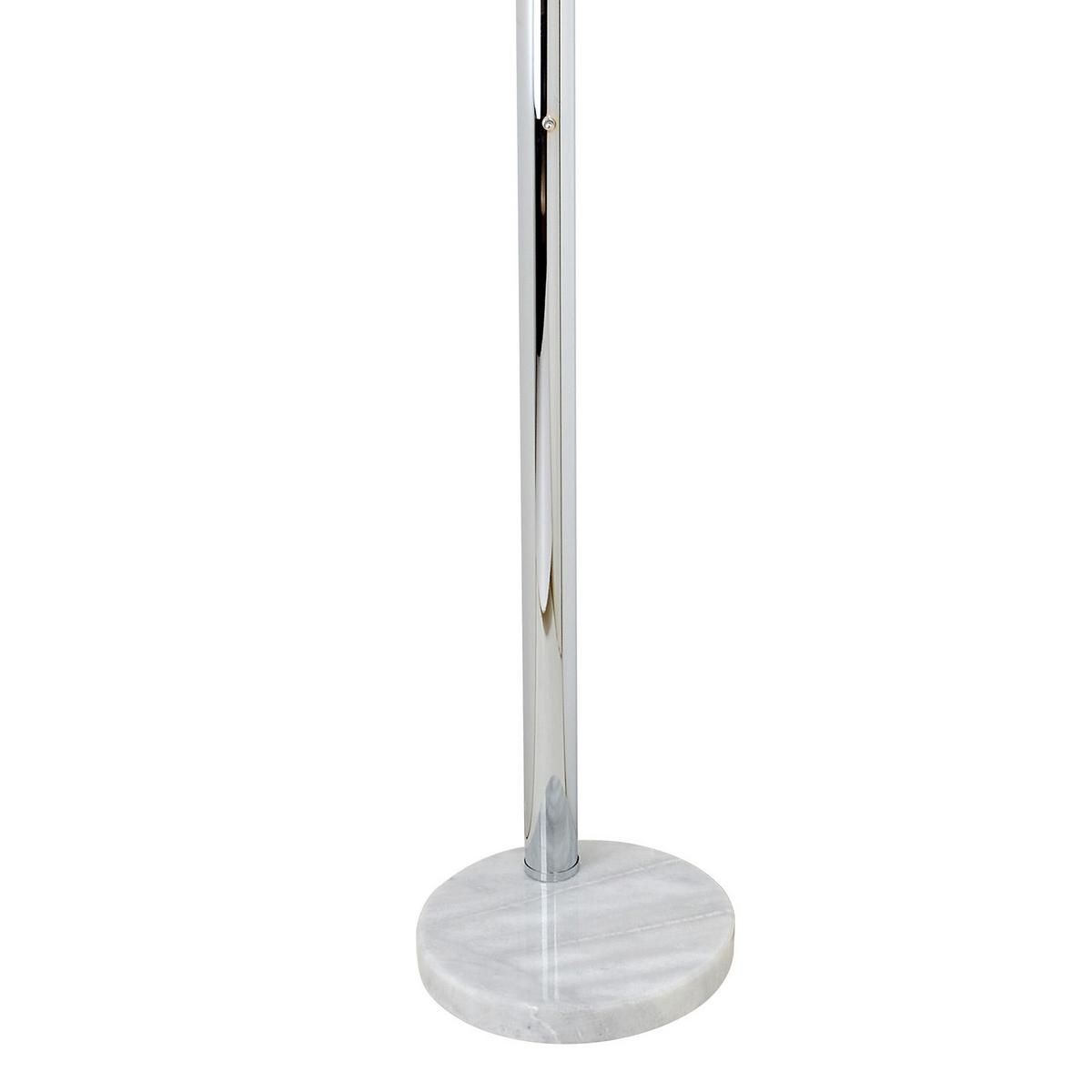 Stehlampe Leona Chromfarben/nickelfarben - Chromfarben/Nickelfarben, MODERN, Metall (200cm) - Luca Bessoni
