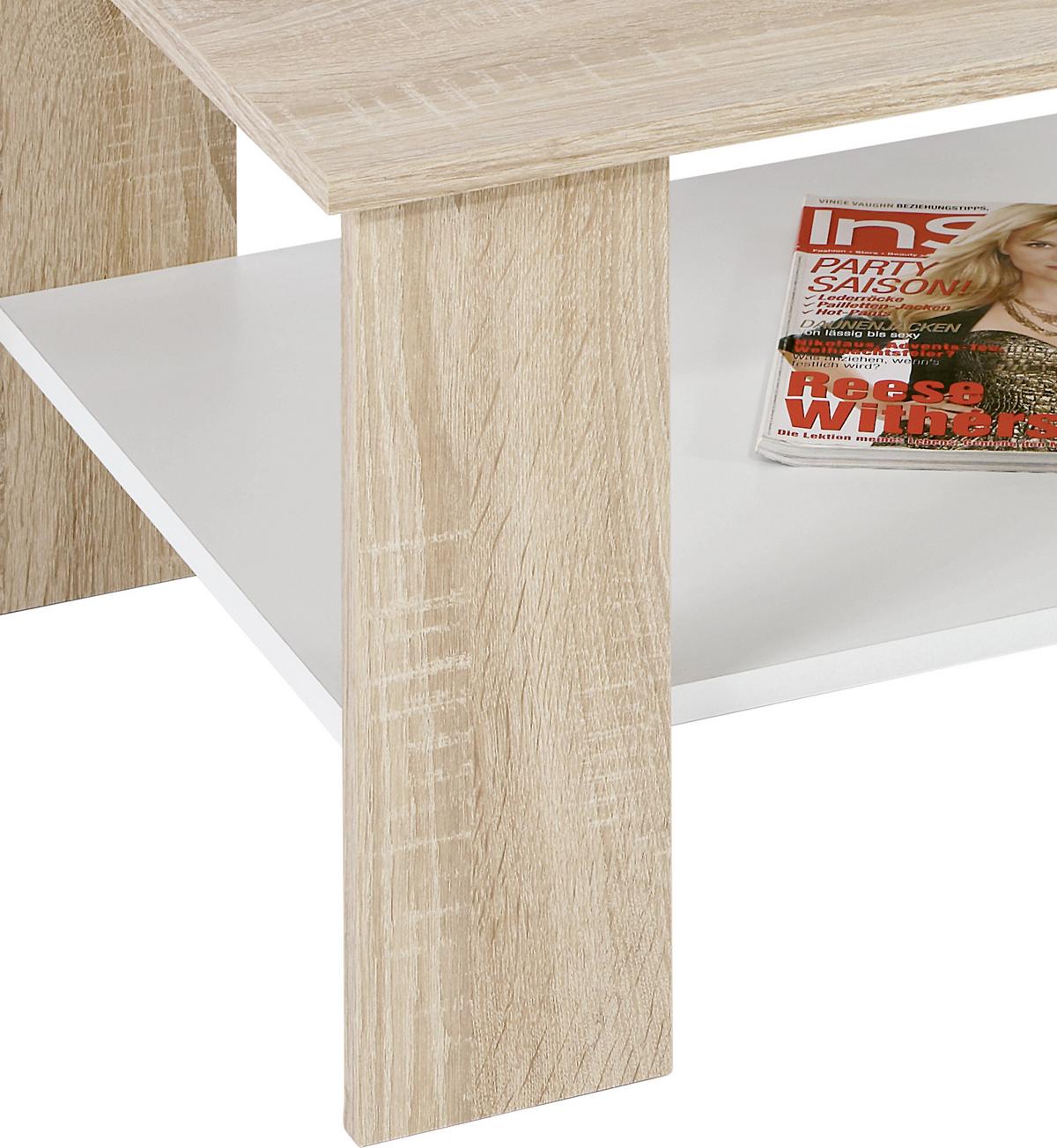 Dohányzóasztal Paolo *TOP ÁR* - Sonoma tölgy/fehér, Konventionell, faalapú anyag/fa (90/41/55cm) - Best Price