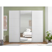 Schwebetürenschrank 3-trg. Inkl. Zubehör, Weiß - Weiß, KONVENTIONELL, Glas/Holzwerkstoff (215/204/60cm)