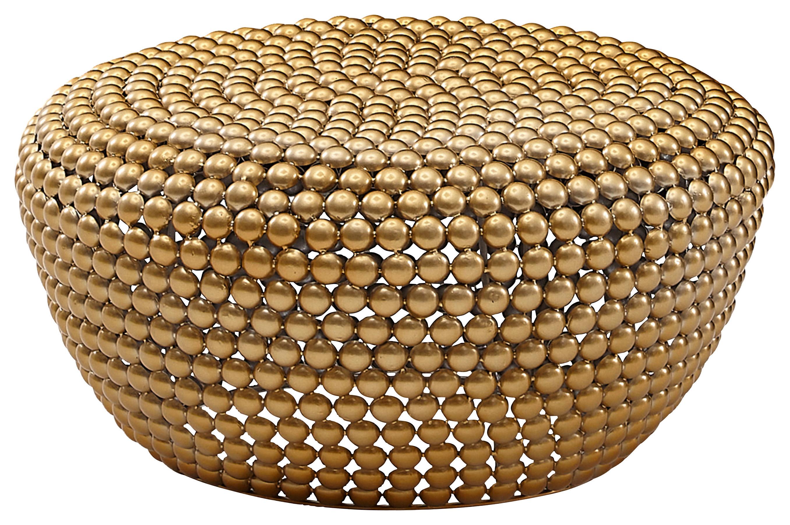 Konferenčný stolík zlatý - zlatá, Modern, kov (60/60/30cm) - MID.YOU