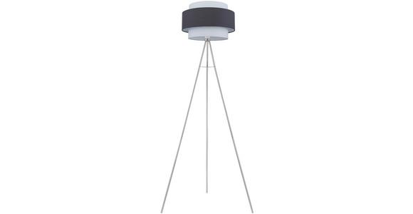Stehlampe Yigit Dunkelgrau/schwarz Dreibeinig - Dunkelgrau/Hellgrau, ROMANTIK / LANDHAUS, Kunststoff/Metall (65/157cm) - James Wood