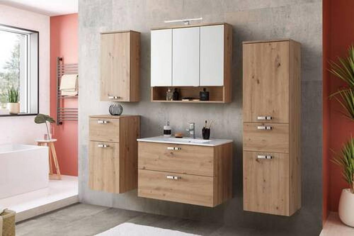Unterschrank Mit Soft-Close Fresh B: 40 cm Eiche Artisan - Weiß/Eiche Artisan, KONVENTIONELL, Holzwerkstoff (40/79/38,5cm) - Ondega