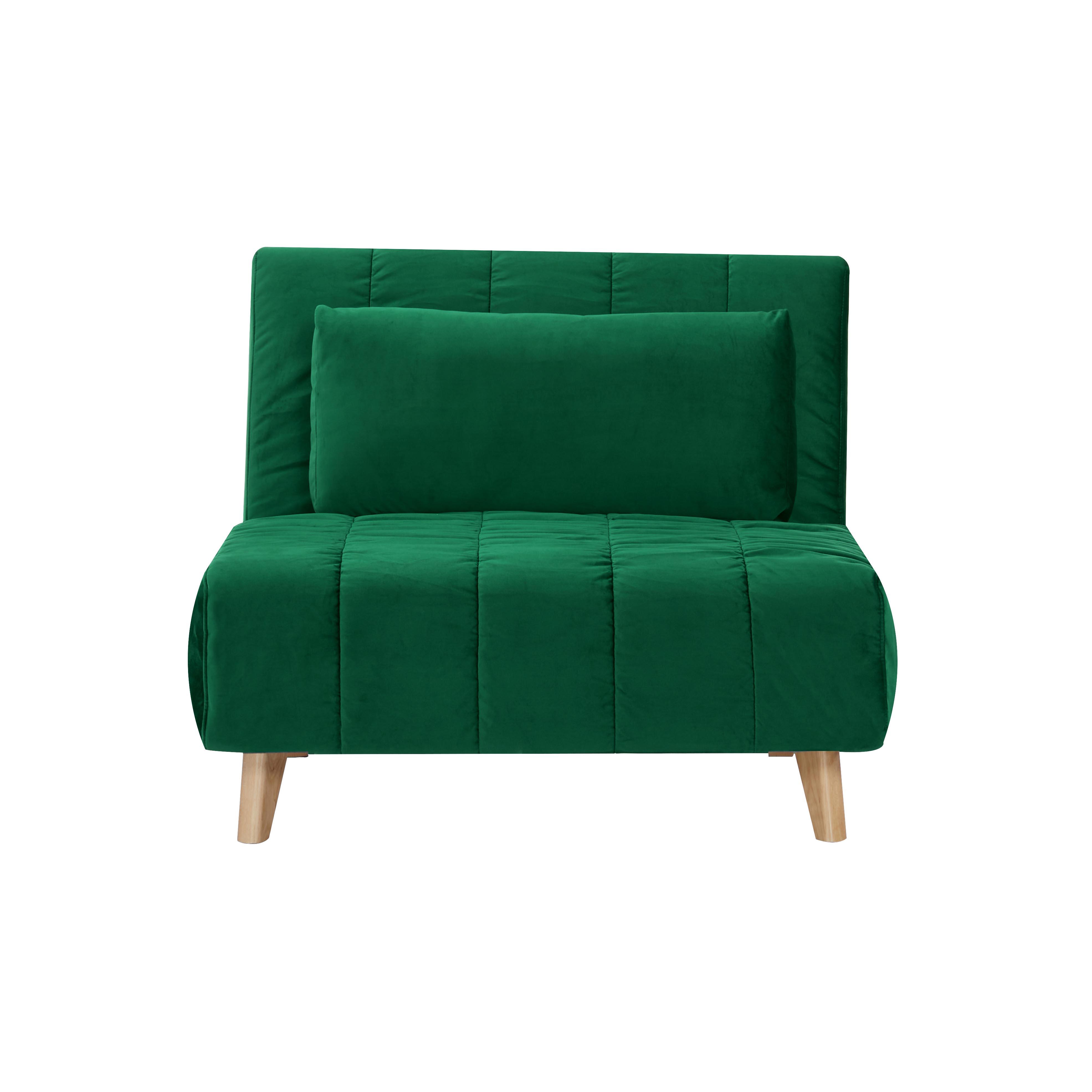 Rozkládací Křeslo Levin - Zelené - zelená, Moderní, dřevo/textil (103/94/82cm) - P & B