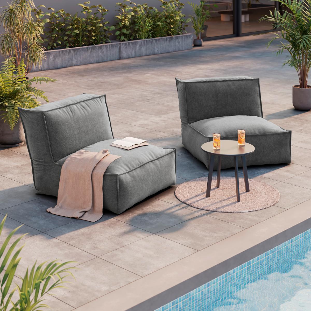 Loungegarnitur Xxl - Grau, MODERN, Textil (95/80/95cm) - Beldano