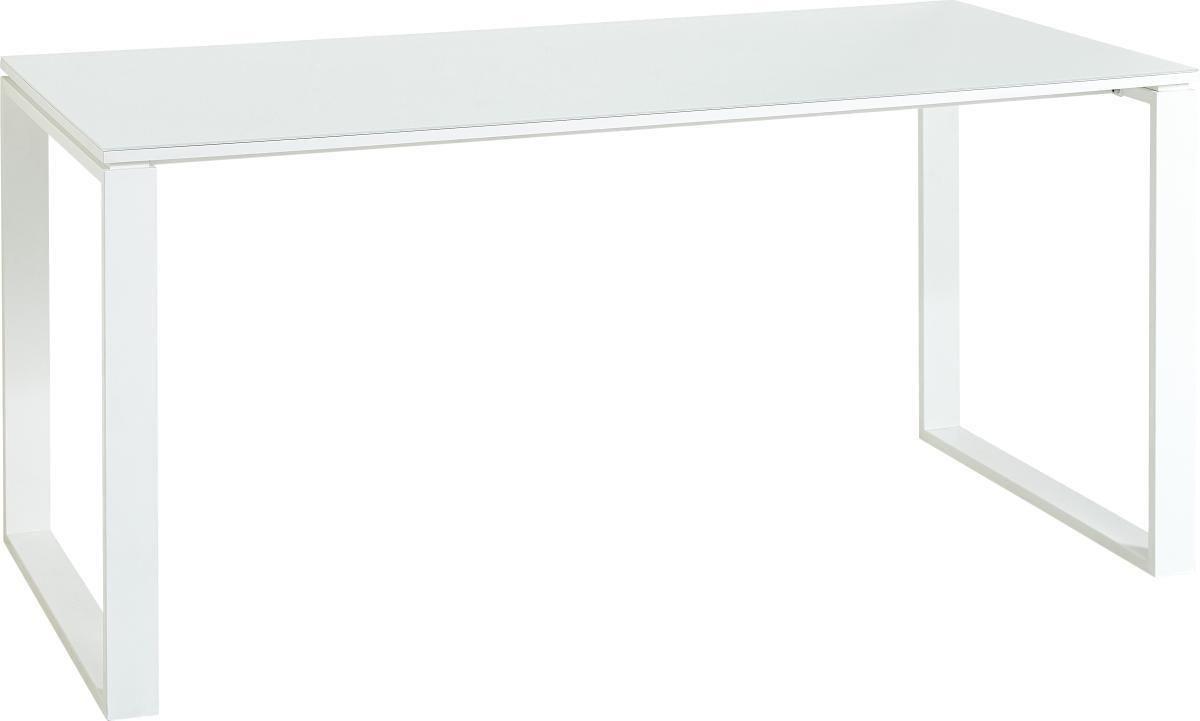 Schreibtisch Gw-Monteria Weiß - Weiß, MODERN, Glas/Holzwerkstoff (160/80/75cm) - Germania