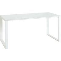Schreibtisch Gw-monteria Weiß - Weiß, MODERN, Glas/Holzwerkstoff (160/80/75cm) - Germania