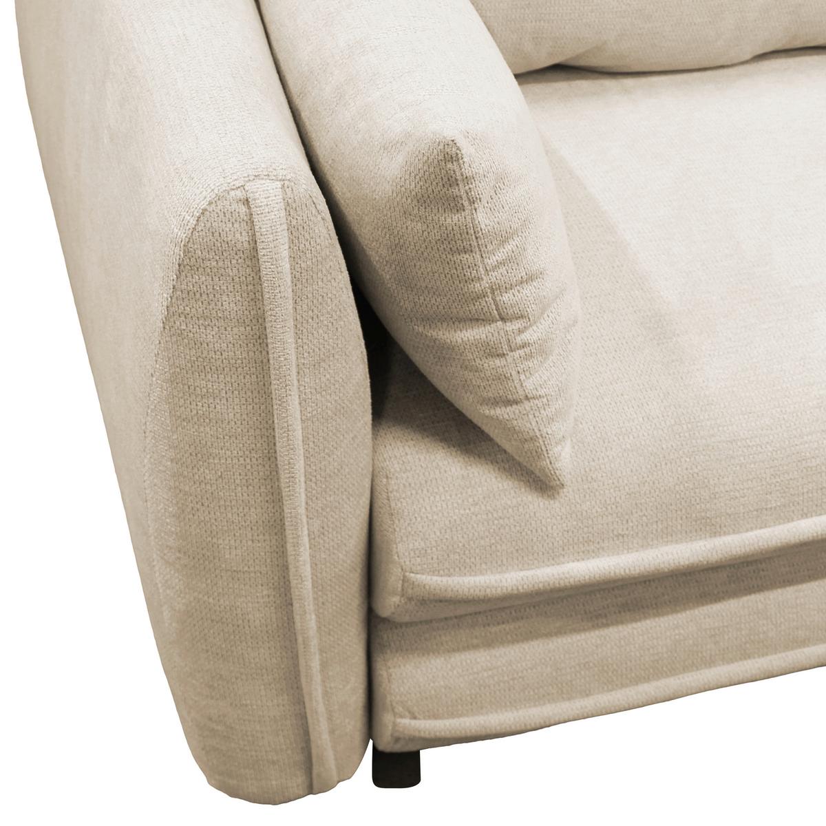 Ecksofa Vivaldi Beige S: 240x201 Cm - Beige/Schwarz, Design, Textil (240/201cm) - MID.YOU