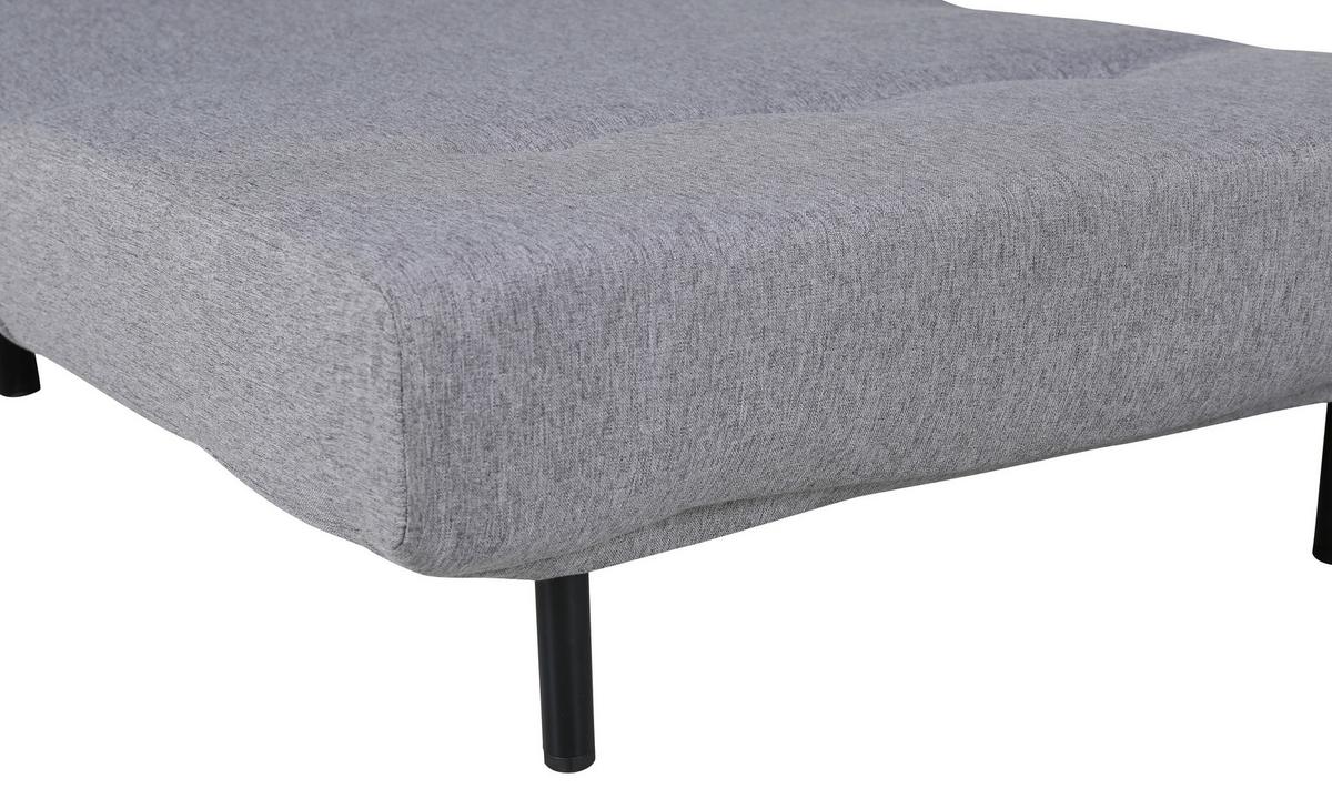 Schlafsessel Vicky - Schwarz/Grau, Design, Textil/Metall (70/88/80cm) - Livetastic